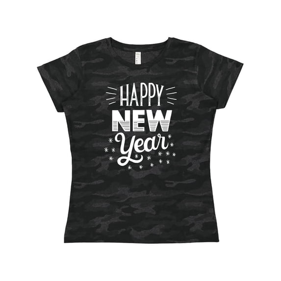 Inktastic Happy New Year in Hand Lettering Women's T-Shirt