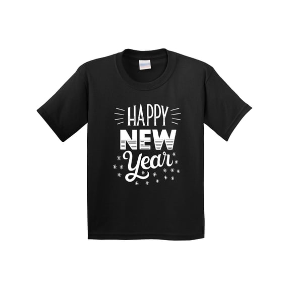 Inktastic Happy New Year in Hand Lettering Youth T-Shirt