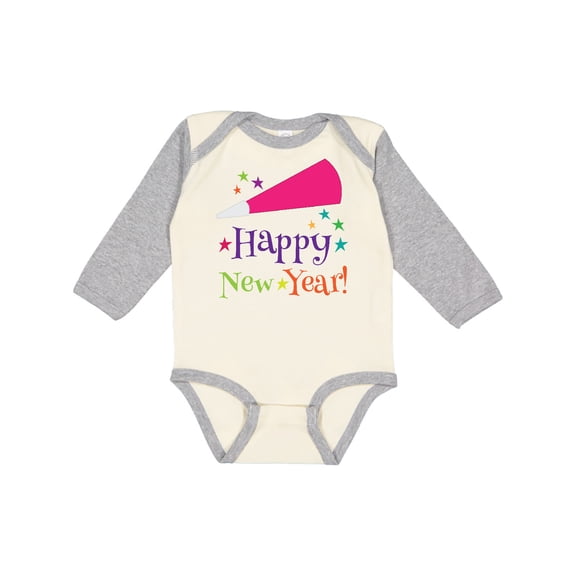 Inktastic Happy New Year party Boys or Girls Long Sleeve Baby Bodysuit