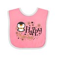 thumbnail image 1 of Inktastic Happy New Year with Cute Penguin Boys or Girls Baby Bib, 1 of 4