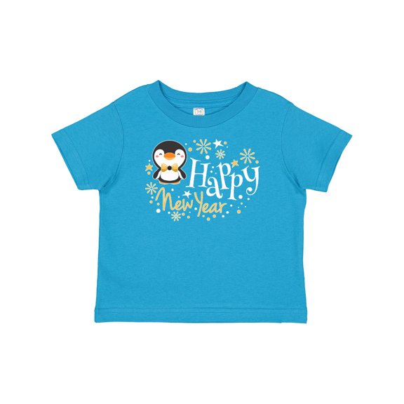 Inktastic Happy New Year with Cute Penguin Boys or Girls Baby T-Shirt