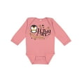thumbnail image 1 of Inktastic Happy New Year with Cute Penguin Boys or Girls Long Sleeve Baby Bodysuit, 1 of 5