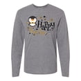 thumbnail image 1 of Inktastic Happy New Year with Cute Penguin Long Sleeve T-Shirt, 1 of 5