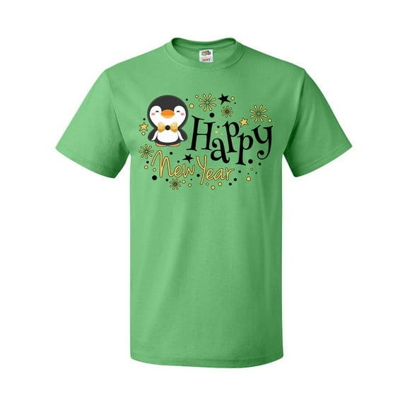 Inktastic Happy New Year with Cute Penguin T-Shirt