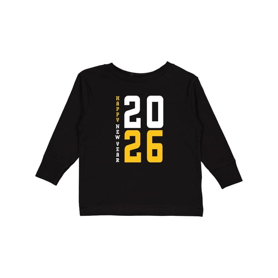 Inktastic Happy New Years 2026 Boys or Girls Long Sleeve Toddler T-Shirt