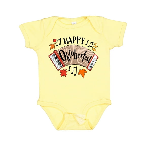 Inktastic Happy Oktoberfest- Accordian Boys or Girls Baby Bodysuit