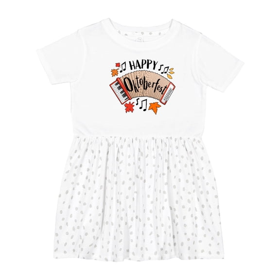 Inktastic Happy Oktoberfest- Accordian Girls Toddler Dress