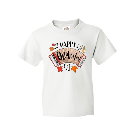 Inktastic Happy Oktoberfest- Accordian Youth T-Shirt