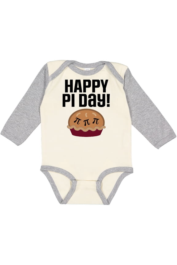 Happy Pi Day Math Holiday Boys or Girls Long Sleeve Baby Bodysuit