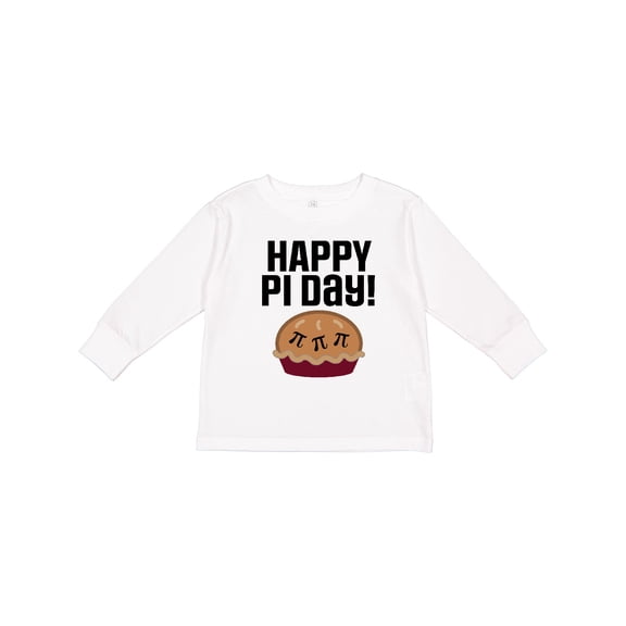 Inktastic Happy Pi Day Math Holiday Boys or Girls Long Sleeve Toddler T-Shirt