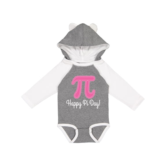 Inktastic Happy Pi Day Pink Math Symbol Girls Long Sleeve Baby Bodysuit