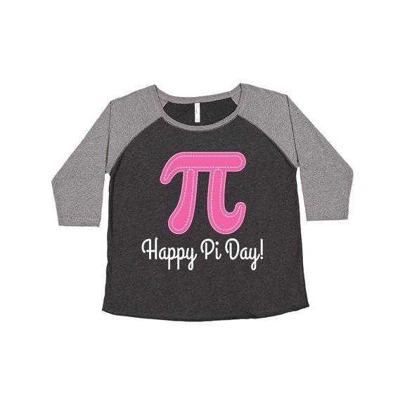 Inktastic Happy Pi Day Pink Math Symbol Women's Plus Size T-Shirt