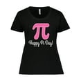 thumbnail image 1 of Inktastic Happy Pi Day Pink Math Symbol Women's Plus Size T-Shirt, 1 of 5