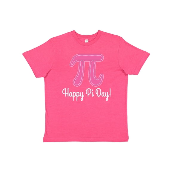 Inktastic Happy Pi Day Pink Math Symbol Youth T-Shirt