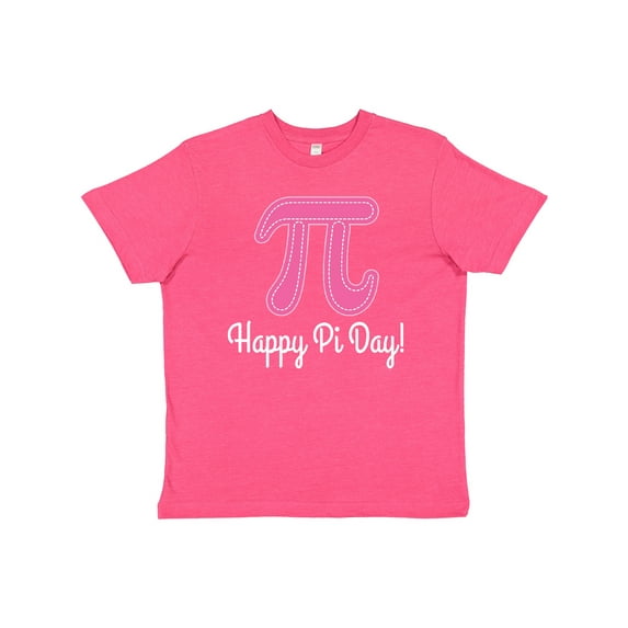 Inktastic Happy Pi Day Pink Math Symbol Youth T-Shirt