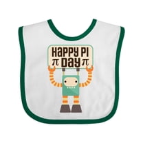 Inktastic Happy Pi Day Robot Math Class Boys or Girls Baby Bib