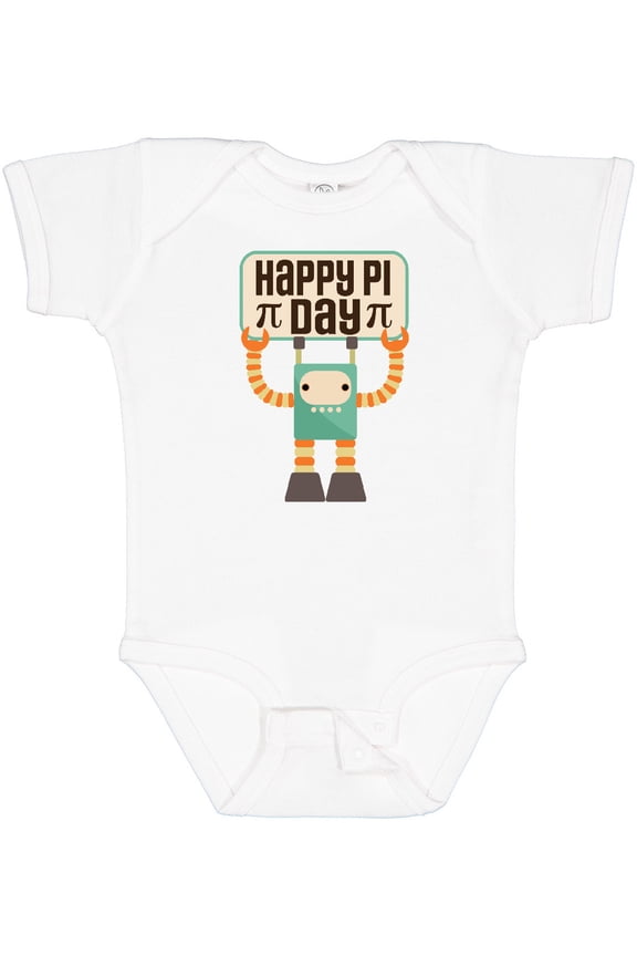 Happy Pi Day Robot Math Class Boys or Girls Baby Bodysuit