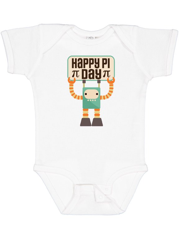 Happy Pi Day Robot Math Class Boys or Girls Baby Bodysuit