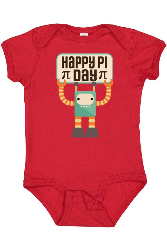 Happy Pi Day Robot Math Class Boys or Girls Baby Bodysuit