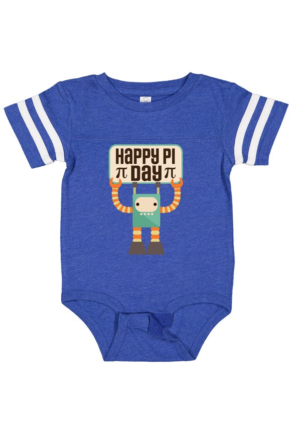 Happy Pi Day Robot Math Class Boys or Girls Baby Bodysuit