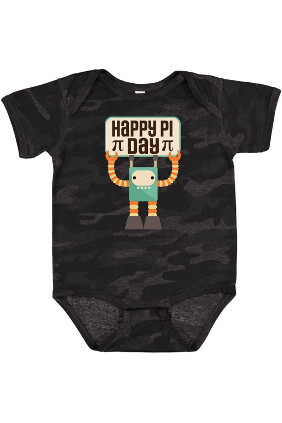 Happy Pi Day Robot Math Class Boys or Girls Baby Bodysuit