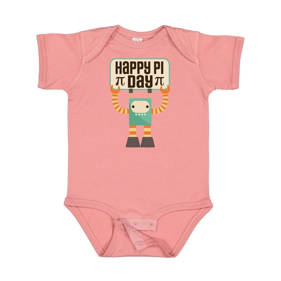 Inktastic Happy Pi Day Robot Math Class Boys or Girls Baby Bodysuit