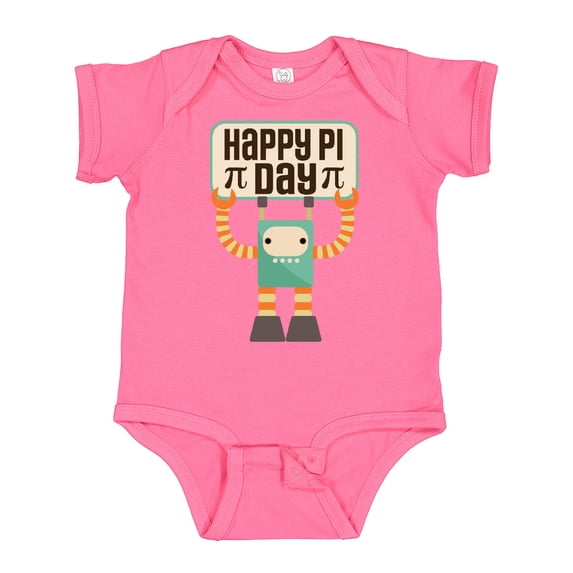 Inktastic Happy Pi Day Robot Math Class Boys or Girls Baby Bodysuit