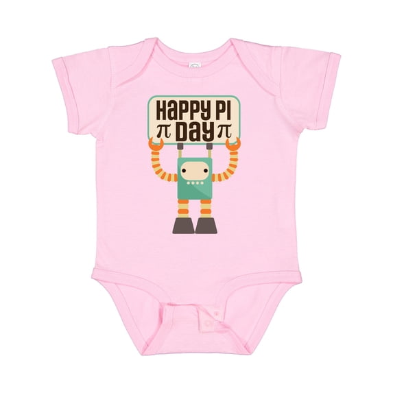 Inktastic Happy Pi Day Robot Math Class Boys or Girls Baby Bodysuit
