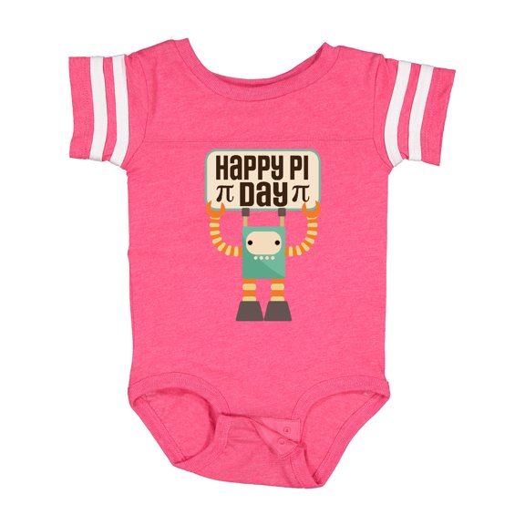 Inktastic Happy Pi Day Robot Math Class Boys or Girls Baby Bodysuit