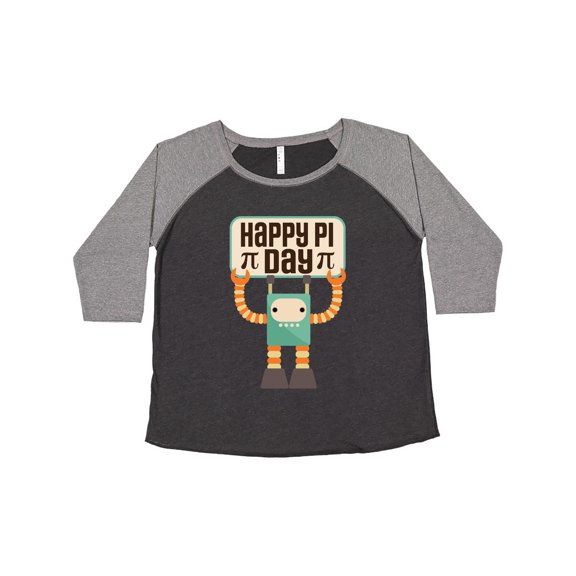 Inktastic Happy Pi Day Robot Math Class Women's Plus Size T-Shirt