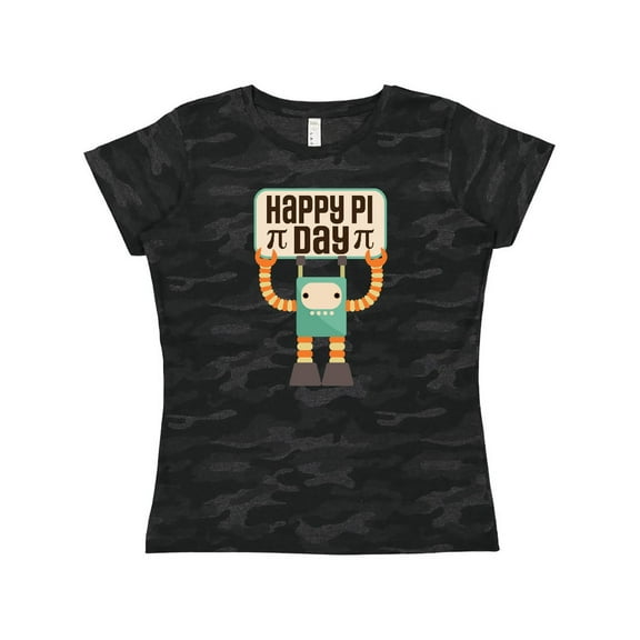 Inktastic Happy Pi Day Robot Math Class Women's T-Shirt