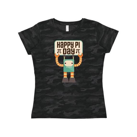 Inktastic Happy Pi Day Robot Math Class Women's T-Shirt
