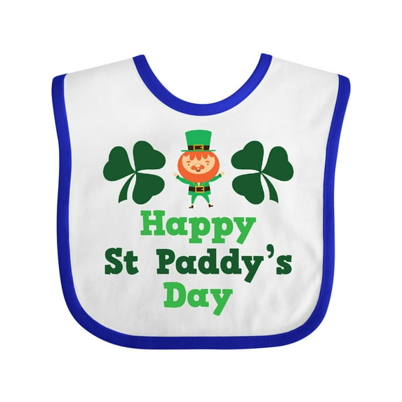 Inktastic Happy St Paddy's Day Boys or Girls Baby Bib