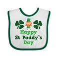 thumbnail image 1 of Inktastic Happy St Paddy's Day Boys or Girls Baby Bib, 1 of 4