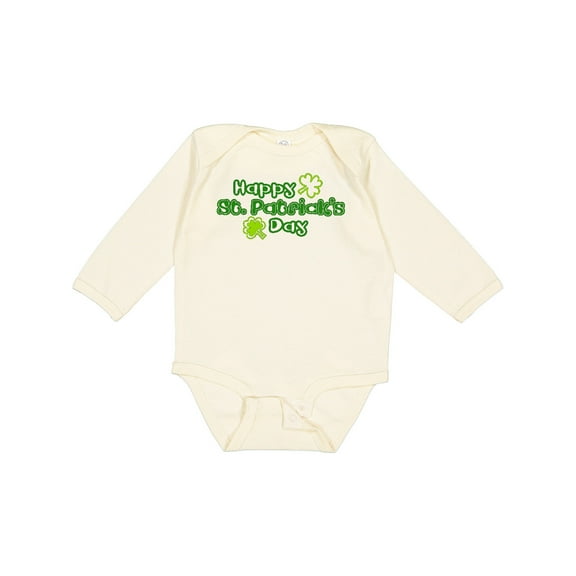 Inktastic Happy St. Patrick's Day Boys or Girls Long Sleeve Baby Bodysuit