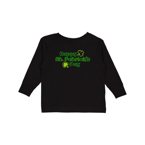 Inktastic Happy St. Patrick's Day Boys or Girls Long Sleeve Toddler T-Shirt