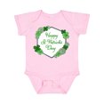 thumbnail image 1 of Inktastic Happy St. Patrick's Day Clovers Boys or Girls Baby Bodysuit, 1 of 5