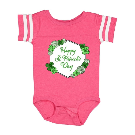 Inktastic Happy St. Patrick's Day Clovers Boys or Girls Baby Bodysuit