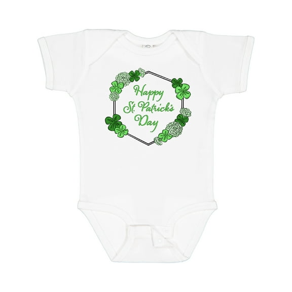 Inktastic Happy St. Patrick's Day Clovers Boys or Girls Baby Bodysuit