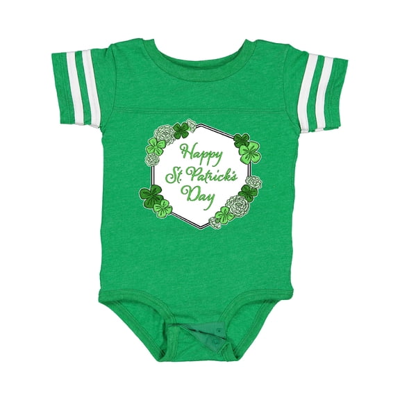 Inktastic Happy St. Patrick's Day Clovers Boys or Girls Baby Bodysuit