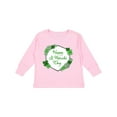 thumbnail image 1 of Inktastic Happy St. Patrick's Day Clovers Boys or Girls Long Sleeve Toddler T-Shirt, 1 of 5