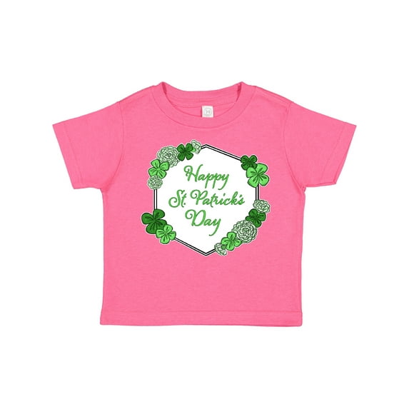 Inktastic Happy St. Patrick's Day Clovers Boys or Girls Toddler T-Shirt