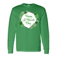 thumbnail image 1 of Inktastic Happy St. Patrick's Day Clovers Long Sleeve T-Shirt, 1 of 5
