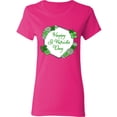 thumbnail image 1 of Inktastic Happy St. Patrick's Day Clovers Women's T-Shirt, 1 of 5
