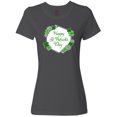 thumbnail image 1 of Inktastic Happy St. Patrick's Day Clovers Women's T-Shirt, 1 of 4