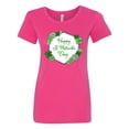 thumbnail image 1 of Inktastic Happy St. Patrick's Day Clovers Women's T-Shirt, 1 of 5