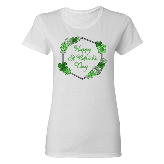 Inktastic Happy St. Patrick's Day Clovers Women's T-Shirt