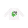 thumbnail image 1 of Inktastic Happy St. Patrick's Day- Green Dinosaur Boys or Girls Long Sleeve Toddler T-Shirt, 1 of 5