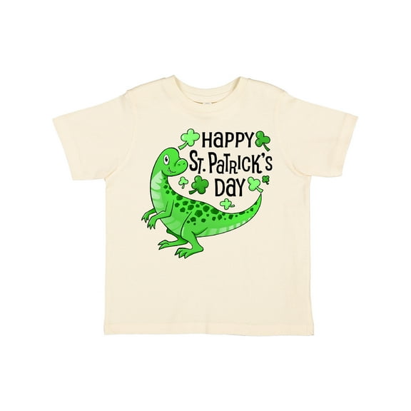 Inktastic Happy St. Patrick's Day Green Dinosaur Boys or Girls Toddler T-Shirt