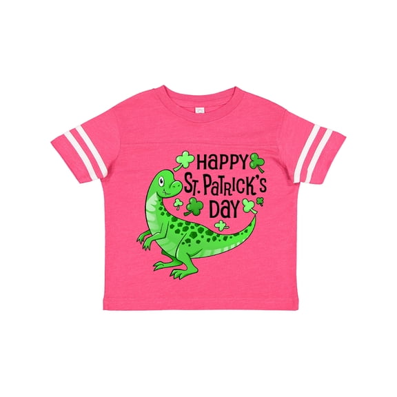 Inktastic Happy St. Patrick's Day Green Dinosaur Boys or Girls Toddler T-Shirt